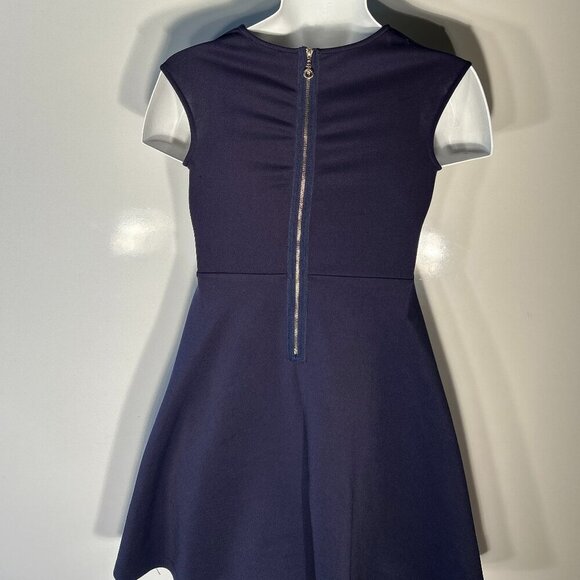 Hannah Banana Girls SZ16 Navy Fit & Flare Dress Rhinestone Bow Dance Holiday - Picture 6 of 9